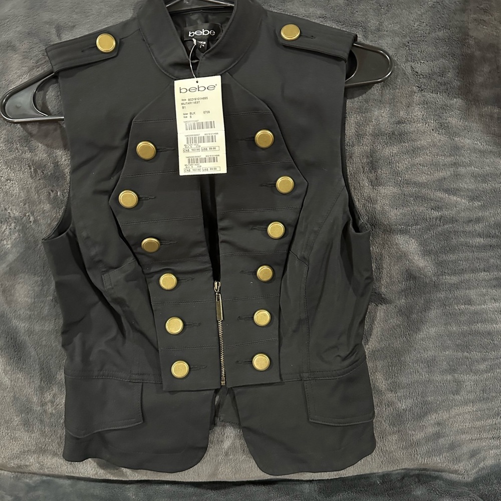 Bebe New with Tags Military Vest